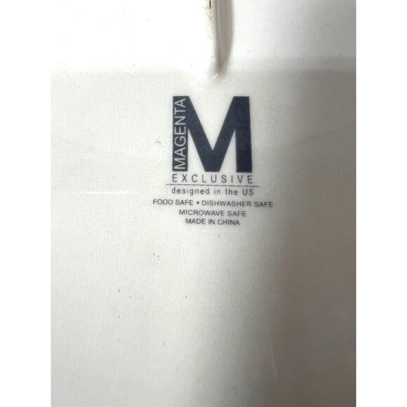 Vintage Magenta Exclusive Rectangular Winter Sledding Scene Tray Christmas - Picture 6 of 6